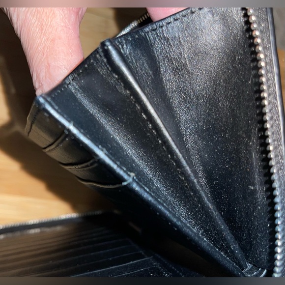 Halogen Genuine Leather Accordion Zip Wallet Wristlet Clutch Nordstrom - Picture 12 of 16